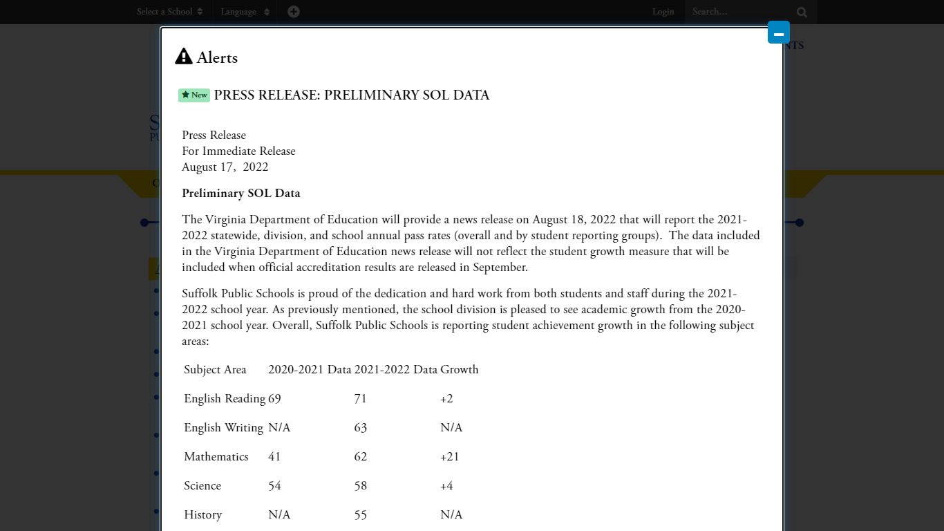 Academic Programs - Suffolk Public Schools